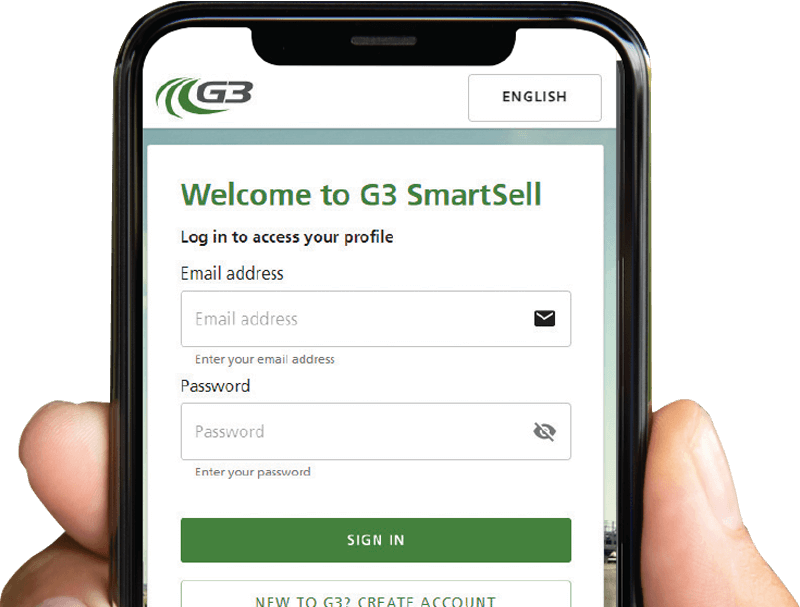 Example of using the G3 SmartSell app
